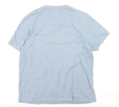 Farah Men’s Blue Cotton Crew Neck Short Sleeve T-Shirt XL