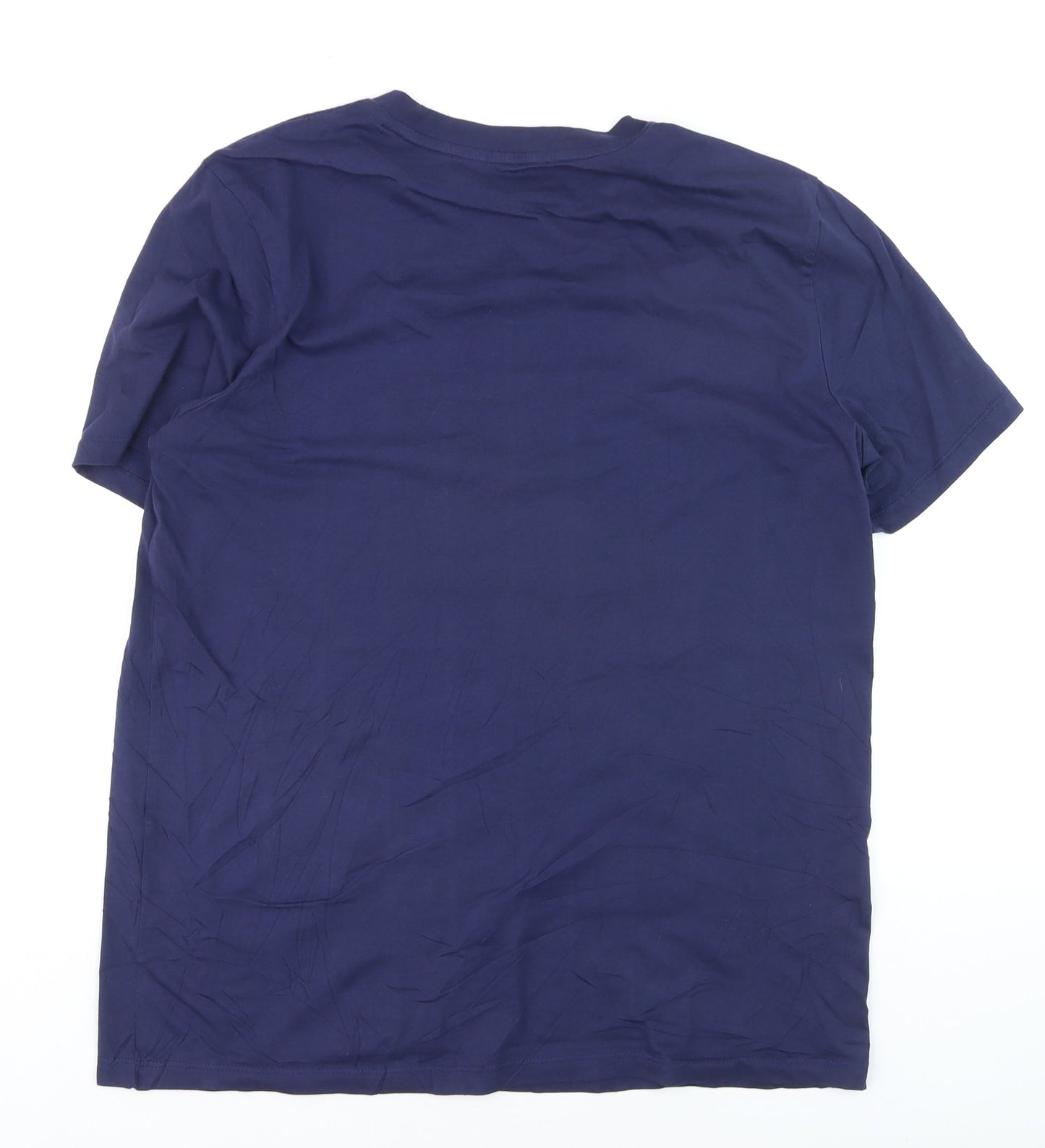 Manchester City Men's Navy Blue Graphic Short Sleeve T-Shirt L