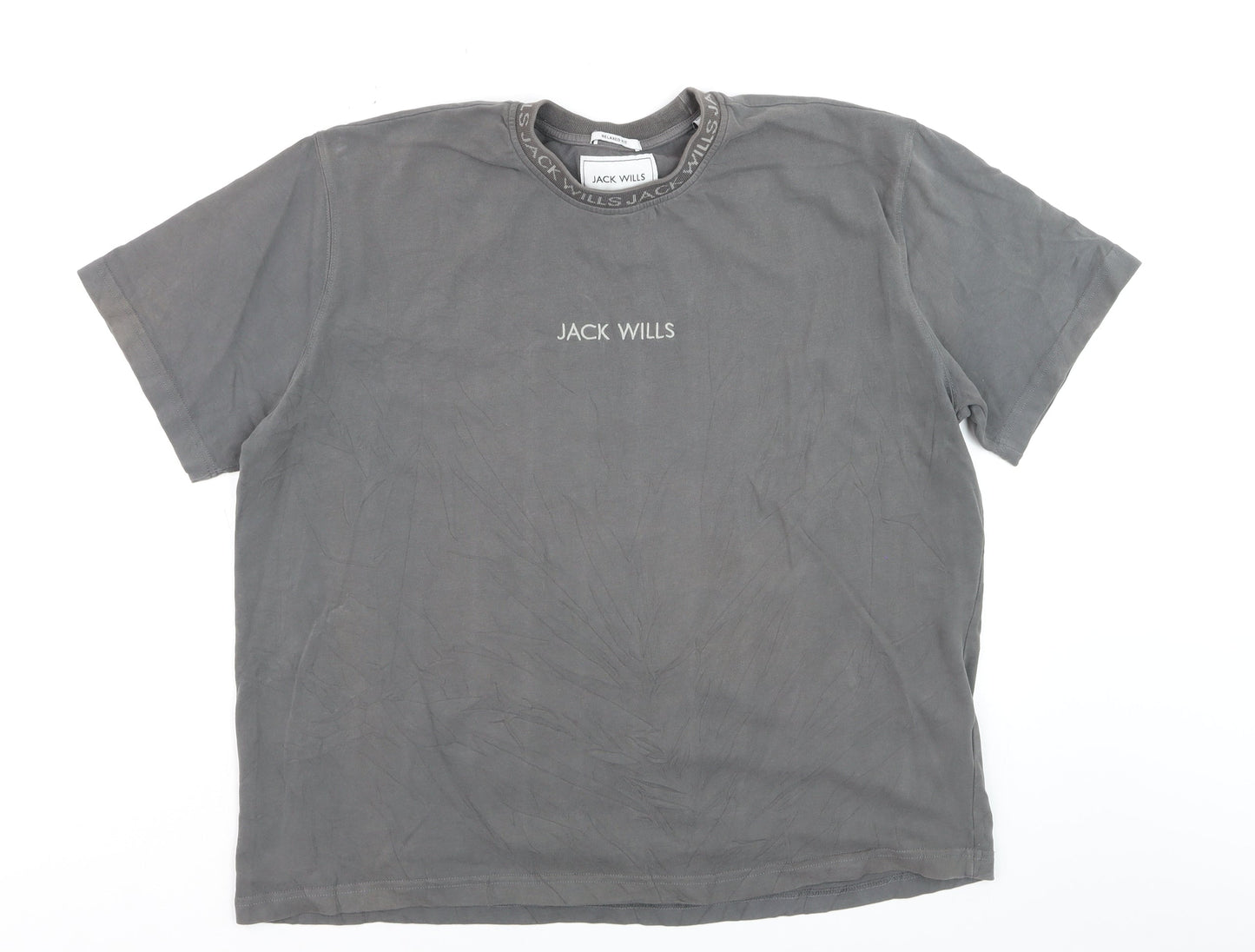 Jack Wills Men’s Grey Relaxed Fit Cotton T-Shirt XL