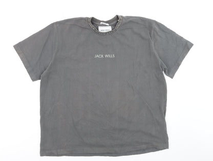 Jack Wills Men’s Grey Relaxed Fit Cotton T-Shirt XL