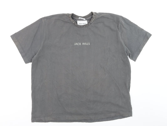 Jack Wills Men’s Grey Relaxed Fit Cotton T-Shirt XL