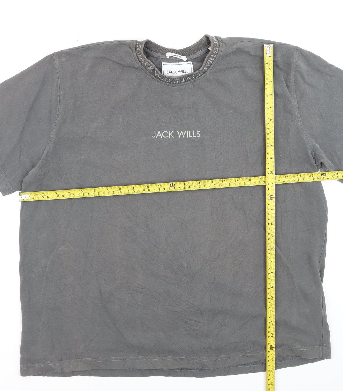 Jack Wills Men’s Grey Relaxed Fit Cotton T-Shirt XL