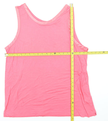 Marks and Spencer Women’s Pink Tank Top Size 20 Cotton Modal