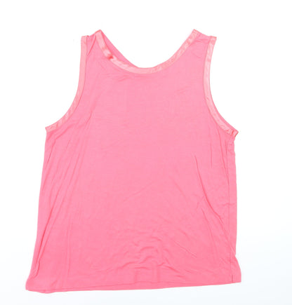 Marks and Spencer Women’s Pink Tank Top Size 20 Cotton Modal