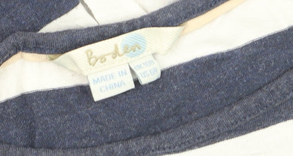 Boden Women’s Blue White Striped Sleeveless Shift Dress Size 10
