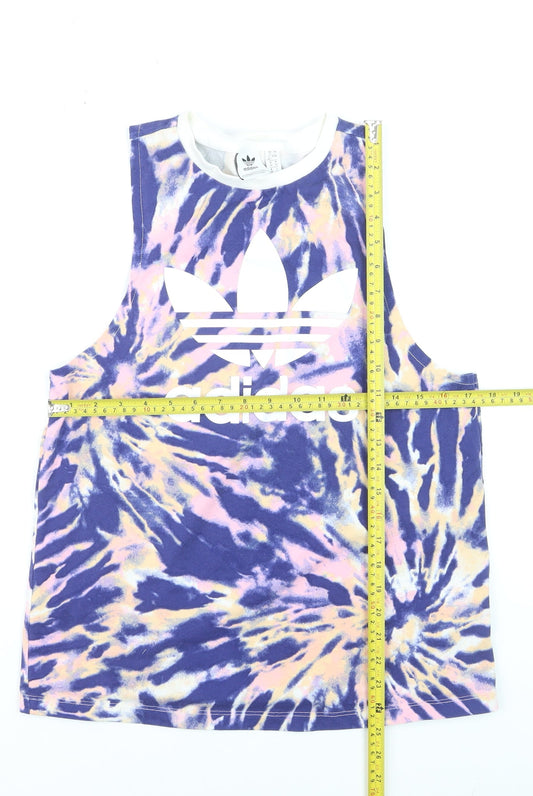 Adidas Men's Multicoloured Tie-Dye Tank Top Size L Regular Fit