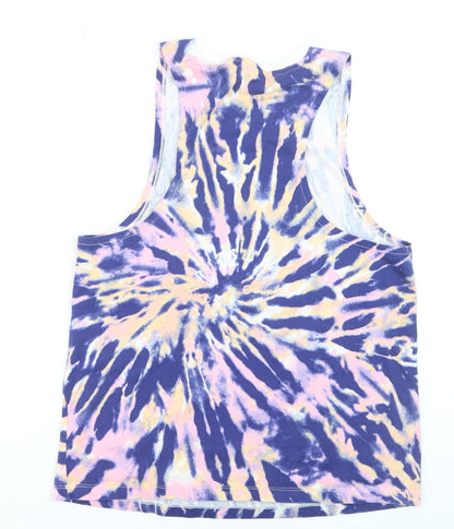 Adidas Men's Multicoloured Tie-Dye Tank Top Size L Regular Fit