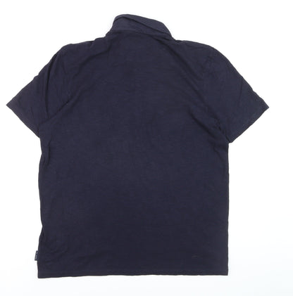 Ted Baker Men’s Blue Cotton Blend Polo Shirt Size L