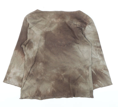 Marks and Spencer Per Una Brown Embroidered Tunic Blouse Women’s Size 16