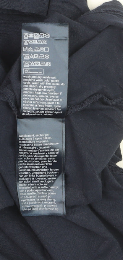 Tommy Hilfiger Men's Navy Blue Organic Cotton Crew Neck T-Shirt Size L