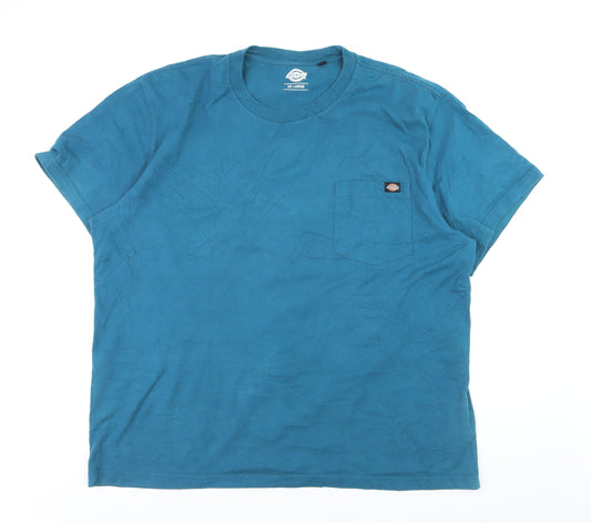 Dickies Men’s Blue XX Large Crew Neck Cotton Work T-Shirt