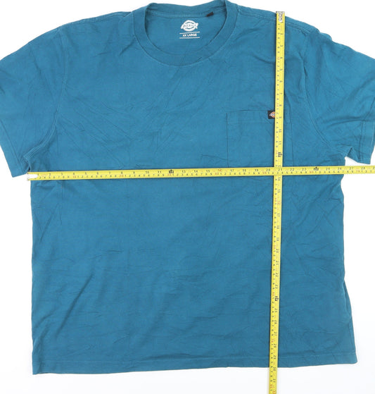 Dickies Men’s Blue XX Large Crew Neck Cotton Work T-Shirt