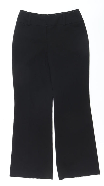 Next Women's Black Dress Pants Size 10 Regular Straight Leg Stretch