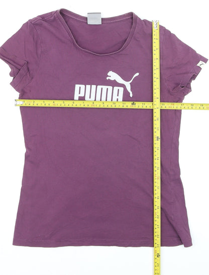 Puma Women's Purple Cotton Short Sleeve T-Shirt Size 12