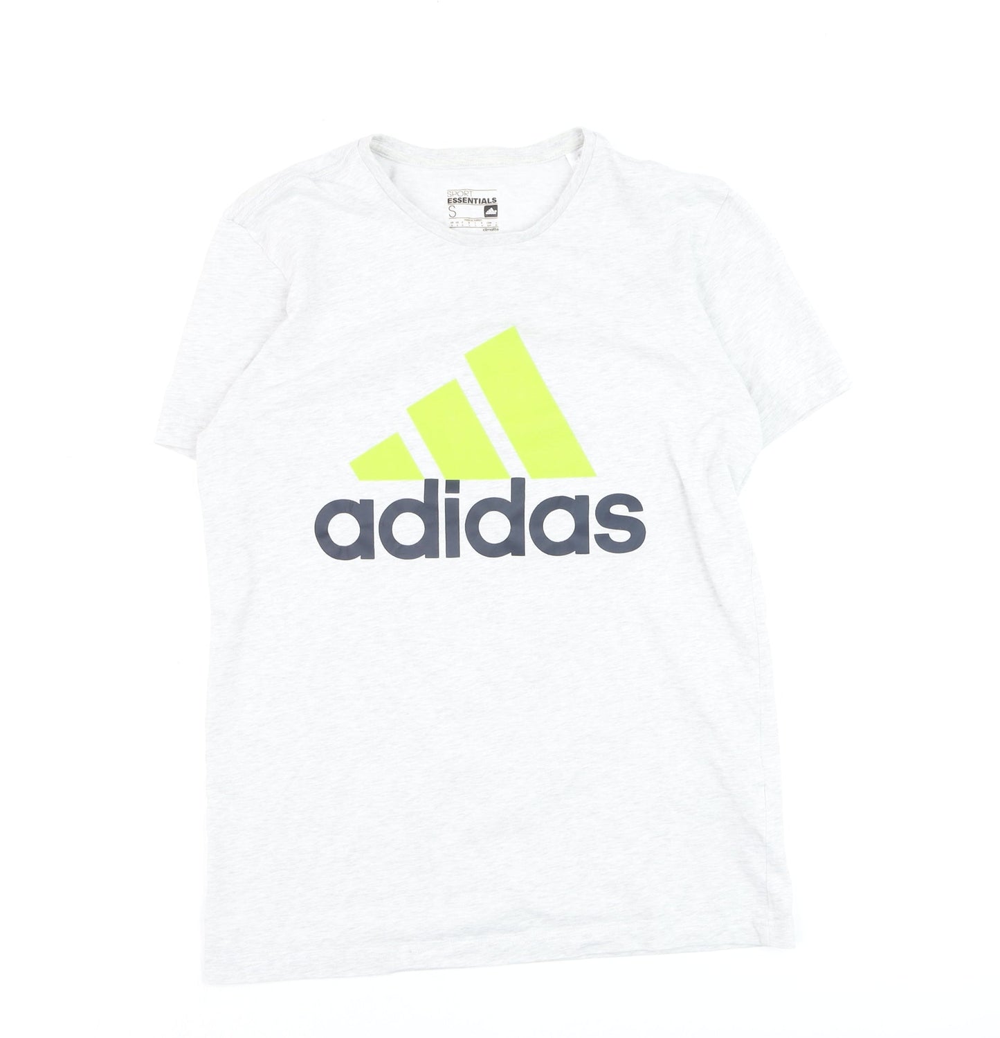 adidas Men's White Small Sport Essentials Climalite Graphic T-Shirt