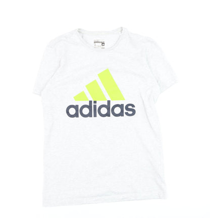 adidas Men's White Small Sport Essentials Climalite Graphic T-Shirt