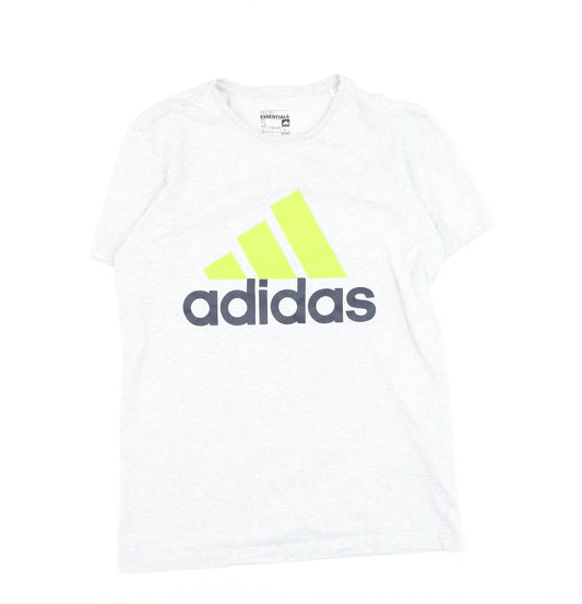 adidas Men's White Small Sport Essentials Climalite Graphic T-Shirt