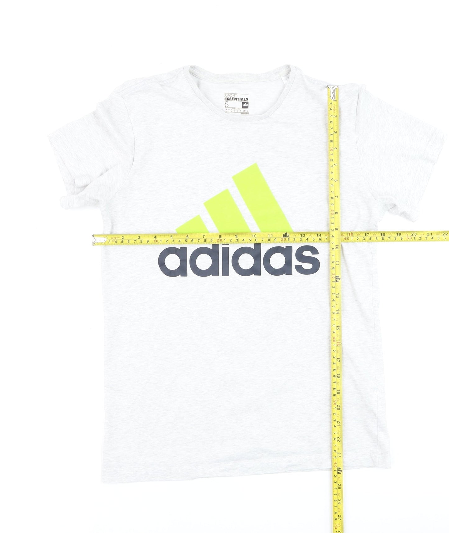 adidas Men's White Small Sport Essentials Climalite Graphic T-Shirt