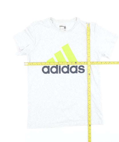 adidas Men's White Small Sport Essentials Climalite Graphic T-Shirt