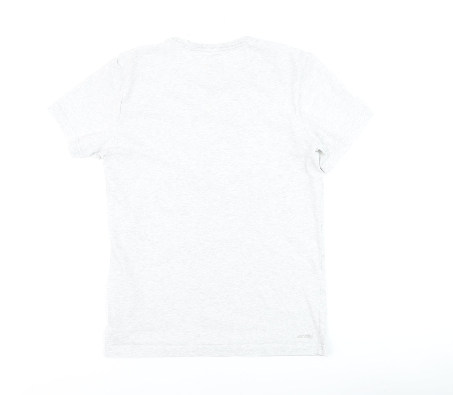 adidas Men's White Small Sport Essentials Climalite Graphic T-Shirt