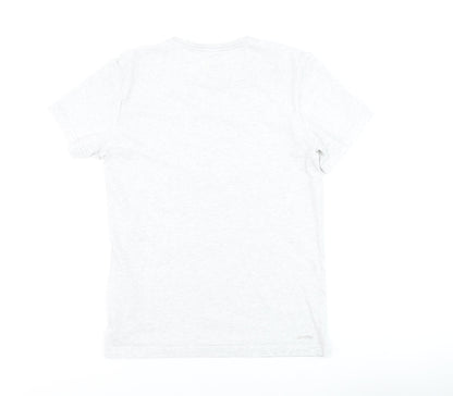 adidas Men's White Small Sport Essentials Climalite Graphic T-Shirt