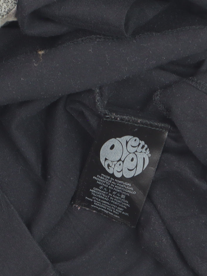 Pretty Green Men's Black Graphic Print Cotton T-Shirt Size L