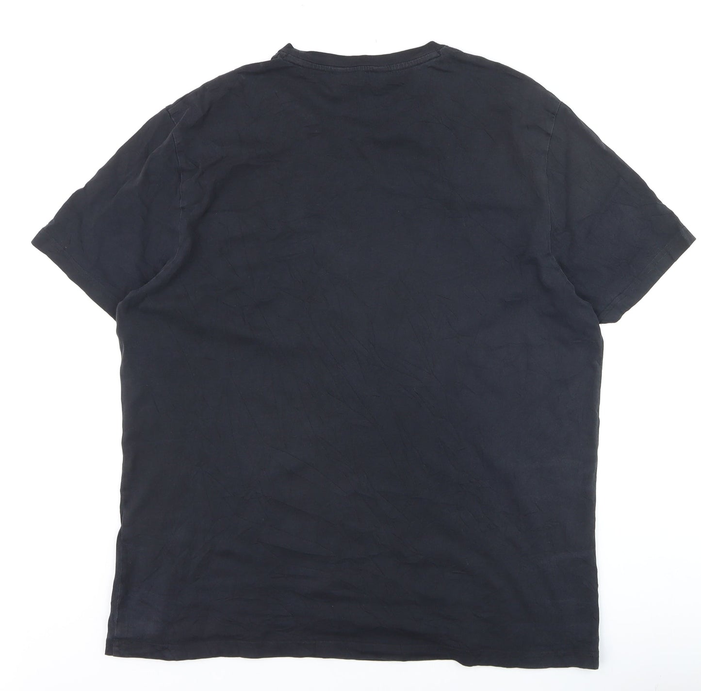 Ben Sherman Men's Black Cotton Crew Neck XL Pocket T-Shirt