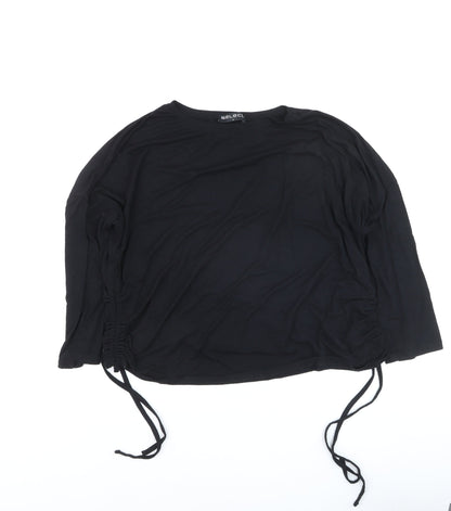 Select Women Black Long Sleeve Stretch Jersey Top L