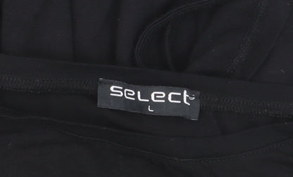 Select Women Black Long Sleeve Stretch Jersey Top L