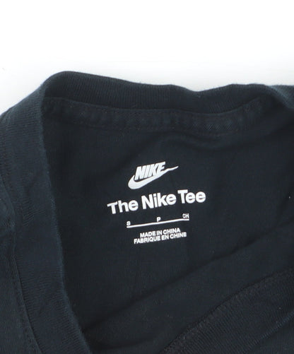 Nike Women's Black Graphic T-Shirt Small Short Sleeve Cotton