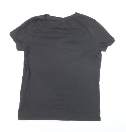Puma Women's Black Cotton Basic Crew Neck T-Shirt M