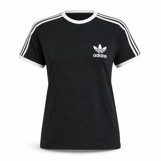 Adidas Womens Black L Basic Jersey Short Sleeve T-Shirt