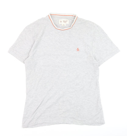 Original Penguin Men's Grey Crew Neck Short Sleeve T-Shirt M