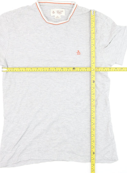 Original Penguin Men's Grey Crew Neck Short Sleeve T-Shirt M