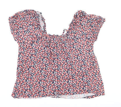 Marks and Spencer Women’s Multicoloured Floral Short Sleeve Blouse Size 14