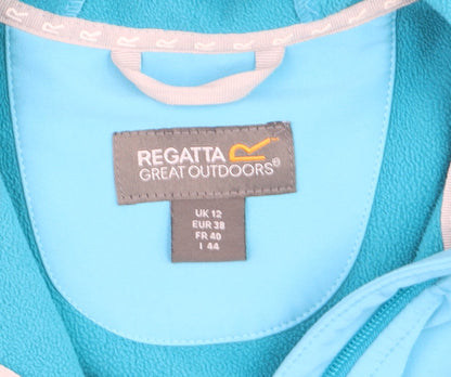 Regatta Women's Blue Soft Shell Hooded Activewear Jacket Size 12