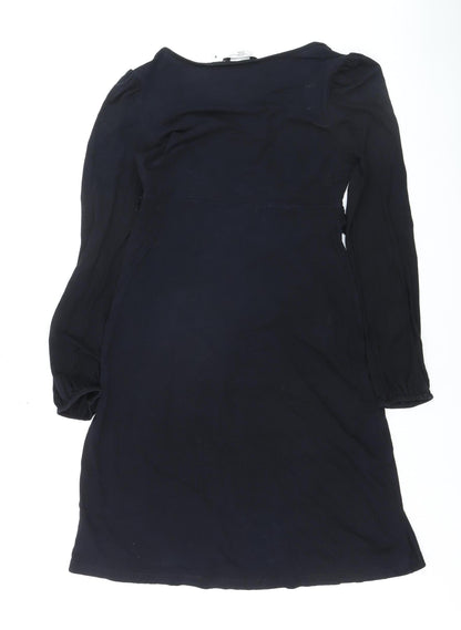 New Look Women Black Size 8 Fit & Flare Long Sleeve Dress