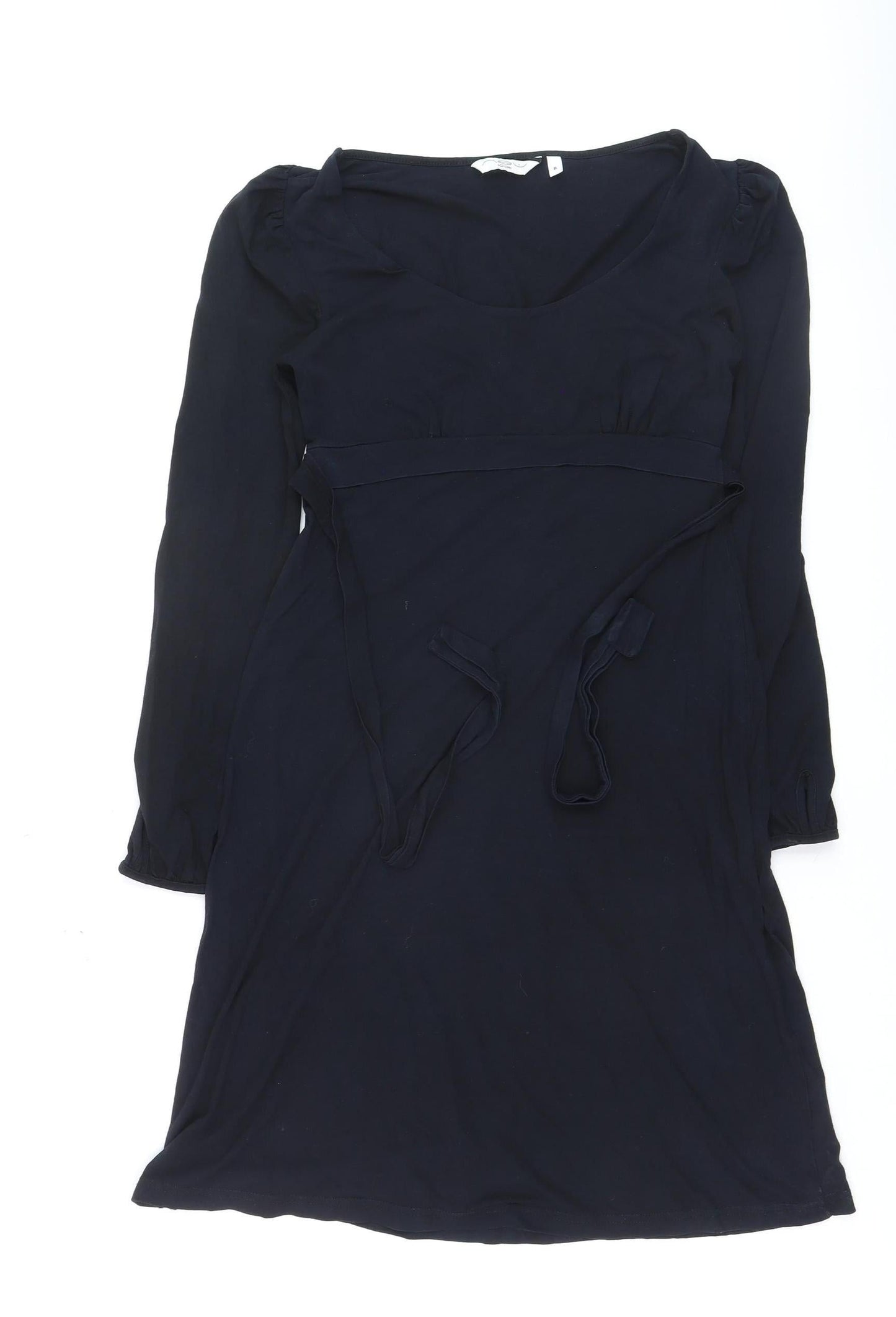 New Look Women Black Size 8 Fit & Flare Long Sleeve Dress
