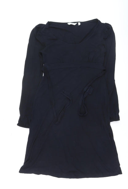 New Look Women Black Size 8 Fit & Flare Long Sleeve Dress
