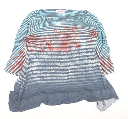 Marks and Spencer Per Una Women’s Multicoloured Striped Tunic Blouse Size 12