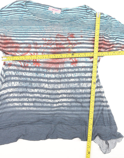 Marks and Spencer Per Una Women’s Multicoloured Striped Tunic Blouse Size 12