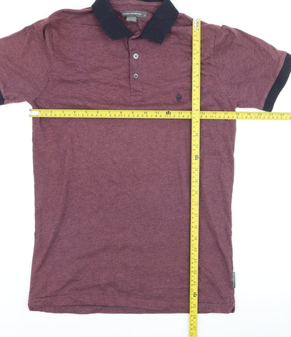 French Connection Men's Red Polo Shirt Size M Cotton Blend