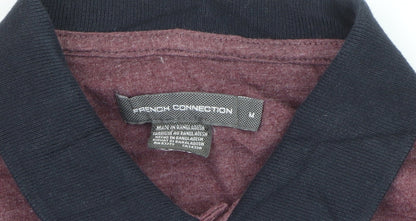 French Connection Men's Red Polo Shirt Size M Cotton Blend