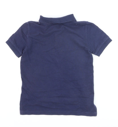 Ralph Lauren Boys Navy Blue Polo Shirt Size 5 Years Classic Cotton Short Sleeve