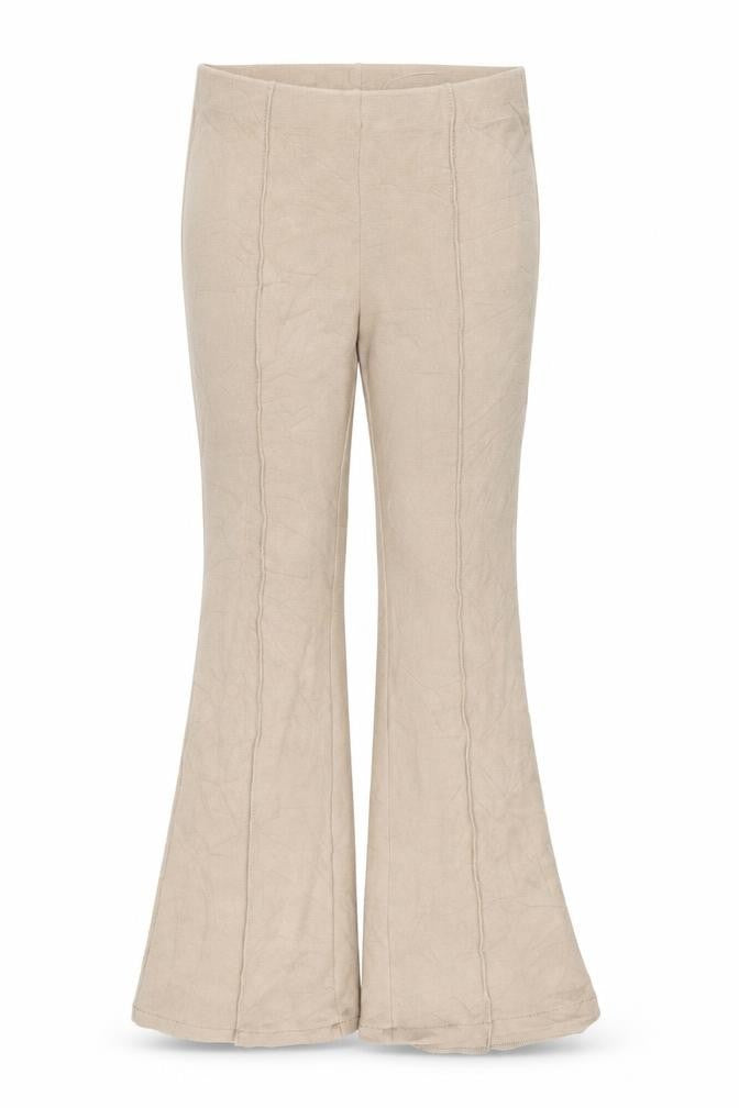 H&M Girls Beige Flared Jersey Trousers Size 9-10 Years Cotton Blend