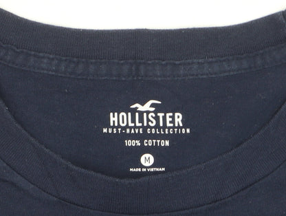 Hollister Men Blue Slim Fit Crew Neck Cotton T-Shirt M