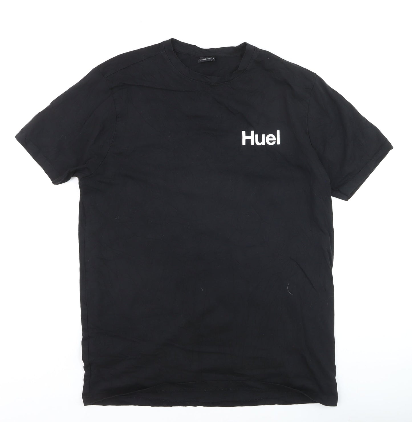 Huel Men's Black Crew Neck Cotton Blend Short Sleeve T-Shirt Size L
