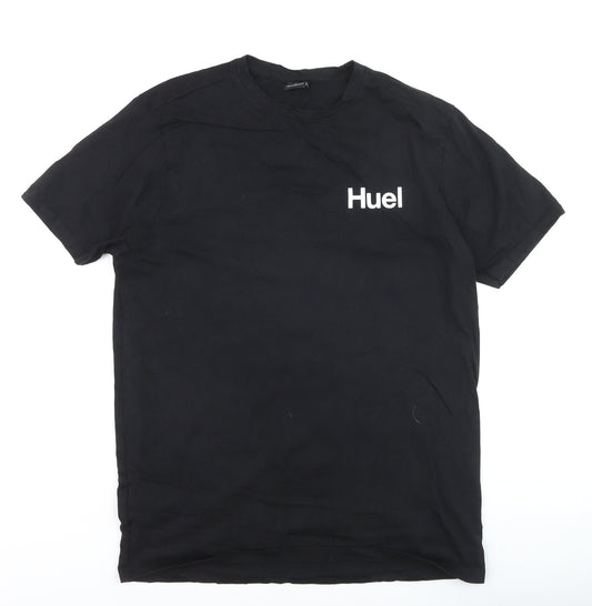 Huel Men's Black Crew Neck Cotton Blend Short Sleeve T-Shirt Size L