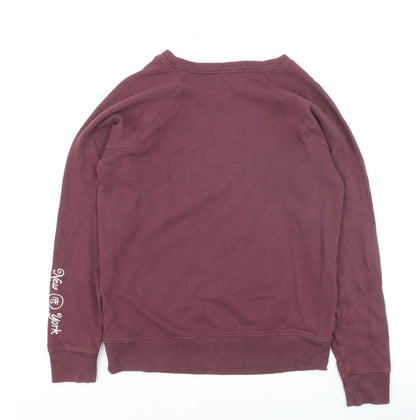 Abercrombie & Fitch Womens Purple Pullover Jumper Size S Crew Neck