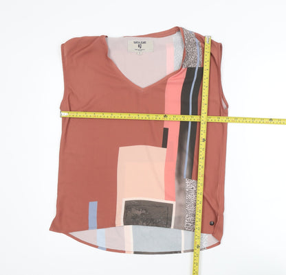 Garcia Jeans Womens Multicoloured Sleeveless V-Neck Blouse S
